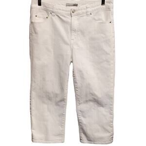 Chico's Platinum White High Rise Waist Capri Jeans Size 1.5 8/10